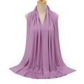 Lilac purple mercerized cotton scarf shawl with elegant drape on a mannequin - Dusty Purple