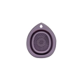 Purple silicone makeup brush cleaning mat with textured surface and hanging hole - Water Drop / Taro Purple