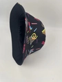 Reversible bucket hat with vintage colorful geometric prints and black fabric finish - One Size (54-58cm) / Black