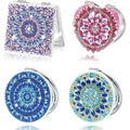 DIY diamond painting portable makeup mirrors with colorful mandala crystal patterns - Mandala Style - Single