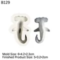 Stampo in silicone a forma di squalo per dolci e resina con dimensioni incluse - B129 Grigio (Squalo Martello)