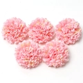 Cinco cabezas de claveles artificiales rosas para bodas y accesorios para el cabello - #21 Hortensia (Pack de 5)