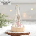 Conical reindeer Christmas light with wooden reindeer silhouette and warm LED base - Conical Reindeer Style