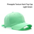 Lichtgroene baseballpet met wafelstructuur en stevige hardtop voor optimaal comfort - Ananas Rooster Gestructureerd Glad / Lichtgroen