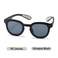 Polarized kids sunglasses featuring a matte black frame and dark grey PC lenses - PC Lens / Octopus Black