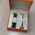 Montre quartz femme dorée et bracelet LOVE dans un coffret cadeau orange de luxe - Style 40 (Sans boîte)