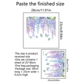 Detailed size guide for wisteria and butterfly wall decals showing layout and dimensions - Wisteria & Butterflies (MS3036-YL)