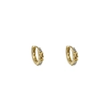 Boucles d'oreilles dorées de luxe avec design 520 en cœur et pavé de cristaux brillants - Or/Design 520 avec Strass