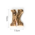 Rustic solid wood letter K decoration with natural bark texture for vintage home decor - Letter K