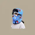 Blue Spider-Man winter trapper hat for kids featuring protective goggles and ear flaps - Spider-man With Glasses Blue (ages 4-10)