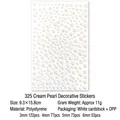 325 pieces of cream white self-adhesive pearl stickers for DIY crafts and decorations - 325 Pcs Off-White Pearl Gem Stickers