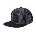 Flat brim baseball cap with R embroidery and all-over street style graphic prints - Adjustable / Gray