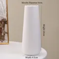 White matte ceramic vase with a wavy petal rim and modern minimalist design - Early Whisper (24cm)
