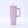 40oz purple insulated stainless steel tumbler with ergonomic handle and straw lid - Third Generation 40oz Purple / 40oz