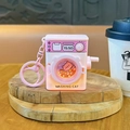 Lindo llavero de juguete con forma de lavadora de dibujos animados rosa con luz y sonido - Rosa