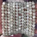 Natural milky white moonstone round beads with cat-eye effect for DIY jewelry - Natural Green Moonstone