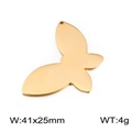 Pendaglio a farfalla dorato lucido in acciaio inossidabile, 41x25mm e peso di 4g - Oro (KLJ2393-Z)