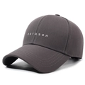 Cappellino da baseball classico grigio scuro con ricamo narason e visiera curva - Regolabile / grigio scuro