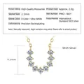 U-shaped S925 sterling silver necklace featuring seven D-color Moissanite stones - U Horseshoe Gold