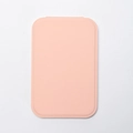Portable pink rectangular mini makeup mirror with soft-touch matte finish for women - Pink