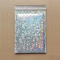 Padded bubble mailer envelope with iridescent silver laser finish and adhesive strip - 15*20+4cm / Silver Holographic
