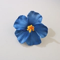 Vibrant blue artificial hibiscus hair clip with yellow stamen for beach vacation style - Hibiscus / 9.5CM / Blue