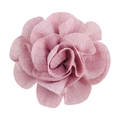 Macro shot of 7cm pink bubble crepe handmade fabric flower with detailed textured petals - No.7 Pink