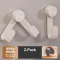 Set of 2 cream white stainless steel pot lid racks with suction cup wall mount - 2 Pcs/Set / Cream