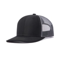 Classic black and grey mesh trucker hat with curved brim and breathable back panels - Black/Grey Mesh
