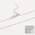 Macro shot of silver 45cm copper box chain with lobster clasp and adjustable bead - Copper / Universal Box Chain / Silver