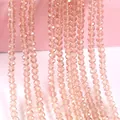 Faceted rondelle crystal beads in silver champagne finish for DIY jewelry crafts - 21 Silver Champagne
