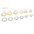 Orecchini a cerchio in acciaio inox oro e argento, disponibili in misure da 8mm a 18mm - 2.5mm x 18mm / Cerchio Semplice (Non Lucidato)