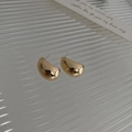10# 925 Sterling Silver Earring Post - Golden Bean