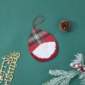 Gnomo di Natale a quadretti rossi e verdi con decorazioni e scritte dorate - Scozzese Rosso Verde Tipo B