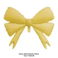 Matte yellow bow foil balloon for party decoration, large 77x63cm macaron style - Matte Yellow