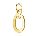 Polished gold-plated stainless steel figure-eight pendant for DIY jewelry making - Letter O