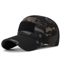 Tactische camouflage honkbalpet met klittenbandvlak voor badges aan de voorkant - Verstelbaar / Donkergrijs Camouflage