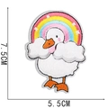 Rainbow and cloud duck embroidery patch for clothing decoration, size 7.5cm by 5.5cm - Rainbow Duck (No. 1)