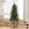 Green 30cm artificial mini Christmas tree with snow-dusted needles and wooden base - 30CM Style A (Green Tree with Wood Base)
