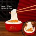 Miniature Longevity Noodles with Lobster cake topper for elderly birthday celebration - Plastic Large Lobster Noodle Bowl