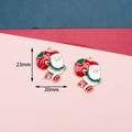 DIY Santa Claus enamel charms in red and gold finish for Christmas jewelry making - Santa Claus Charm