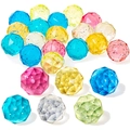 32mm starry elastic bouncy balls with colorful faceted crystal textures and glitter - 25mm / Diamond Bouncy Ball