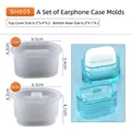 Silicone mold for storage box with lid and base for resin crafting and DIY - Earphone Case Mold