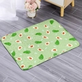 Quilted green dog sleeping mat with cute avocado pattern for pets, durable and washable - 40*30cm / Green Avocado