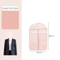 Pink houndstooth non-woven garment cover for suits, size 58x88cm for short clothes - Flat Style / Small / Pink
