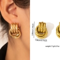 Gold Spiral Textured Earrings ZJGE0700
