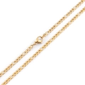 Collar minimalista de acero de titanio dorado cadena NK con cierre de langosta - Color Dorado (KN80089-Z)