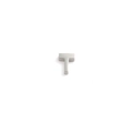 Macro shot of a polished 3D stainless steel letter T charm for DIY jewelry making - Letter T Silver Color