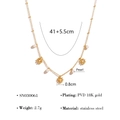 Collana con margherita dorata e perla in acciaio inossidabile con misura catena - SN030061/Stile Margherita e Perla