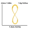 Pendente infinito dorato dimensioni 4,8cm per 1,3cm e peso 1,6g su sfondo bianco puro - Oro
